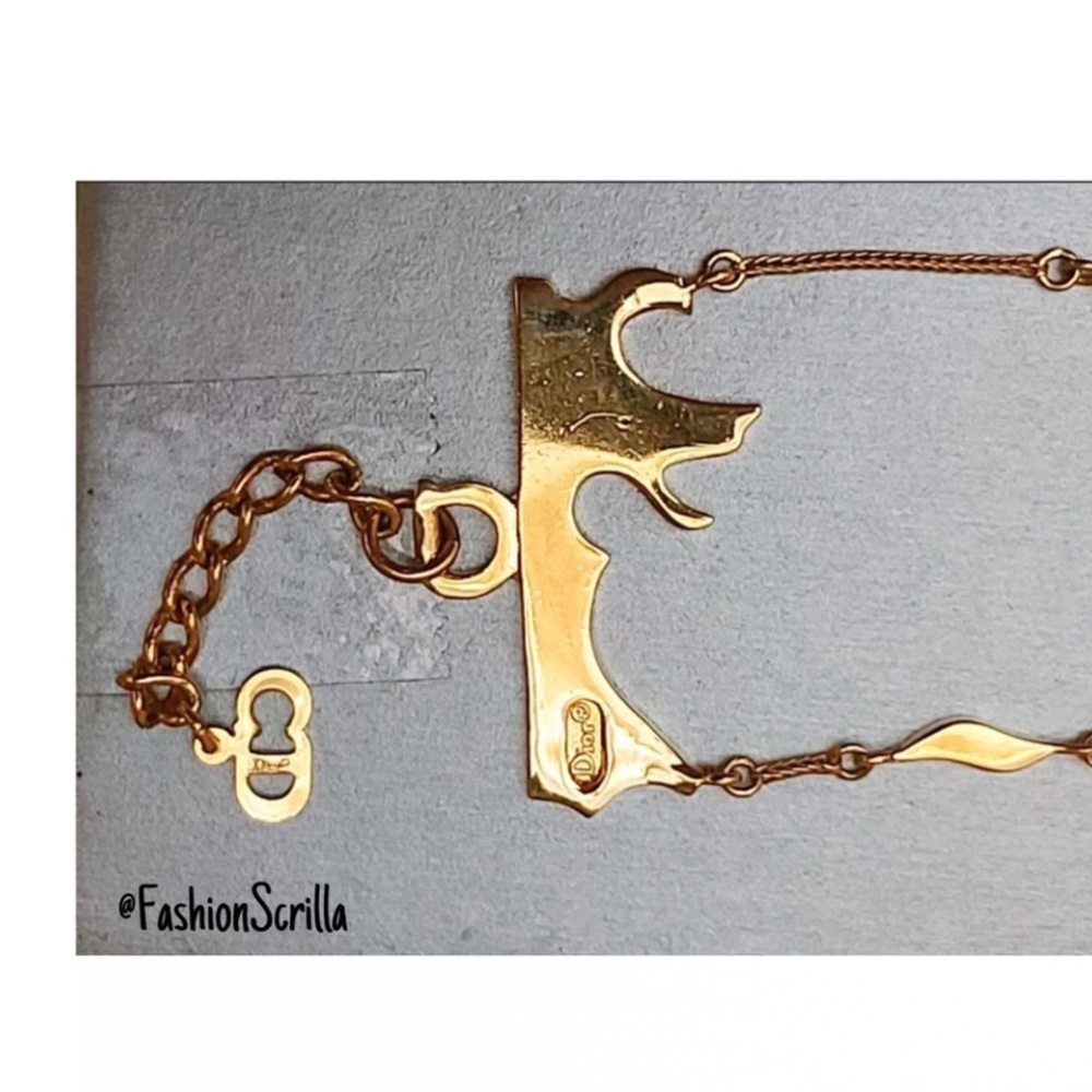 Vintage Christian Dior Flaming “D” Logo runway XL Logo Bracelet by John Galliano - Picture 8 of 14
